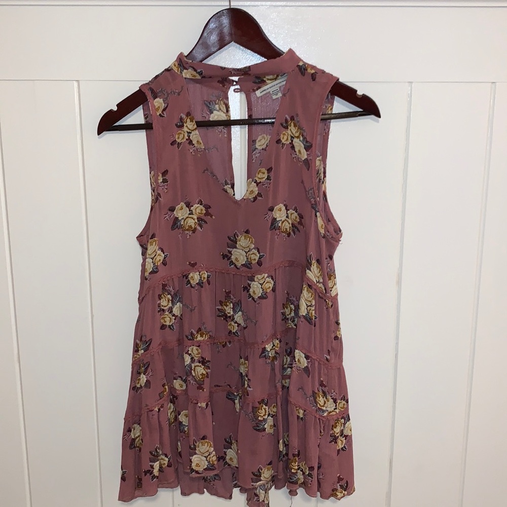 Floral Cut Out Top